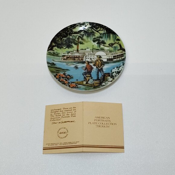 Avon American Portraits Plate Collection 1985 Set Of 5 Including Original Boxes - Picture 6 of 15